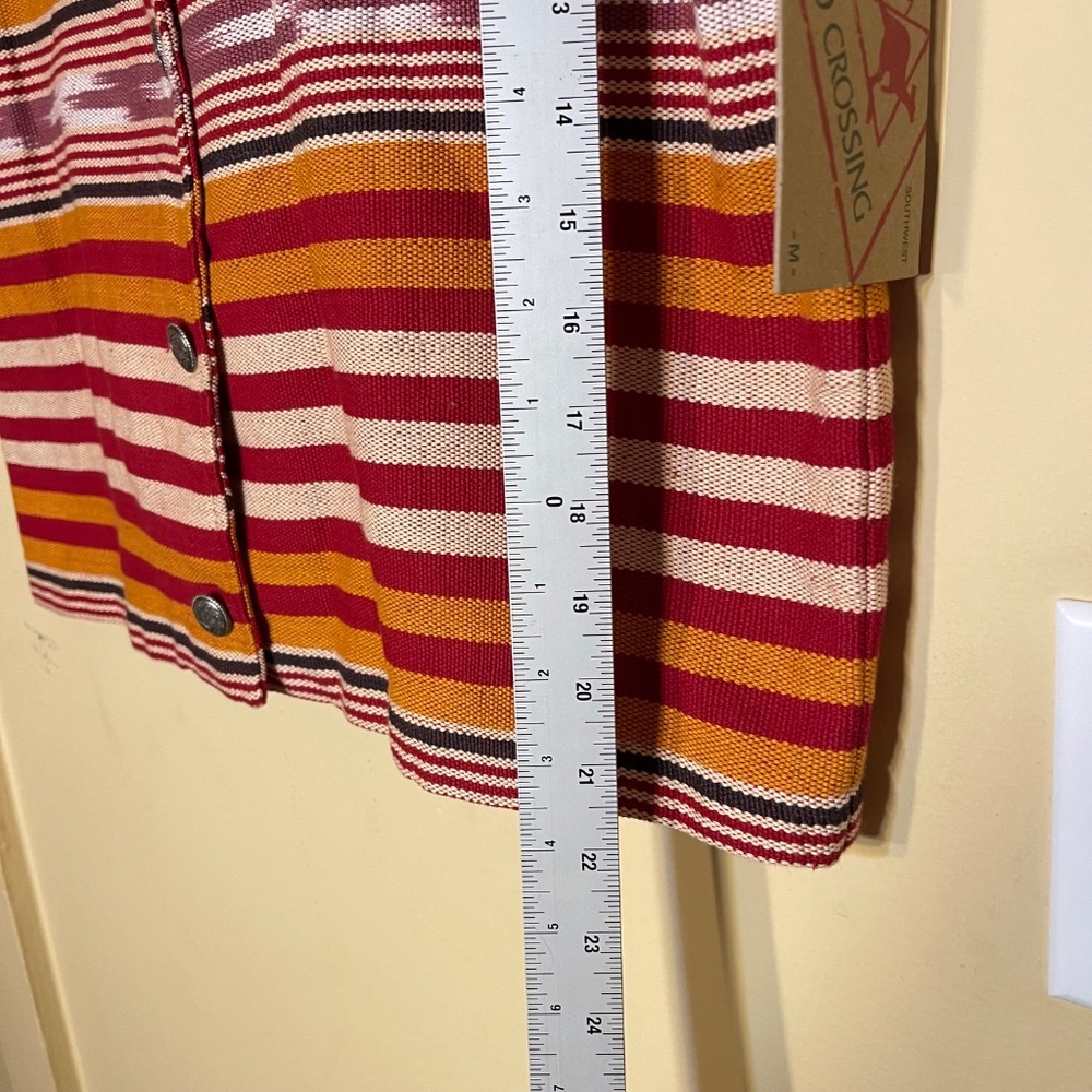Southwestern Striped Vest - Red, Orange, and White - Picture 6 of 6